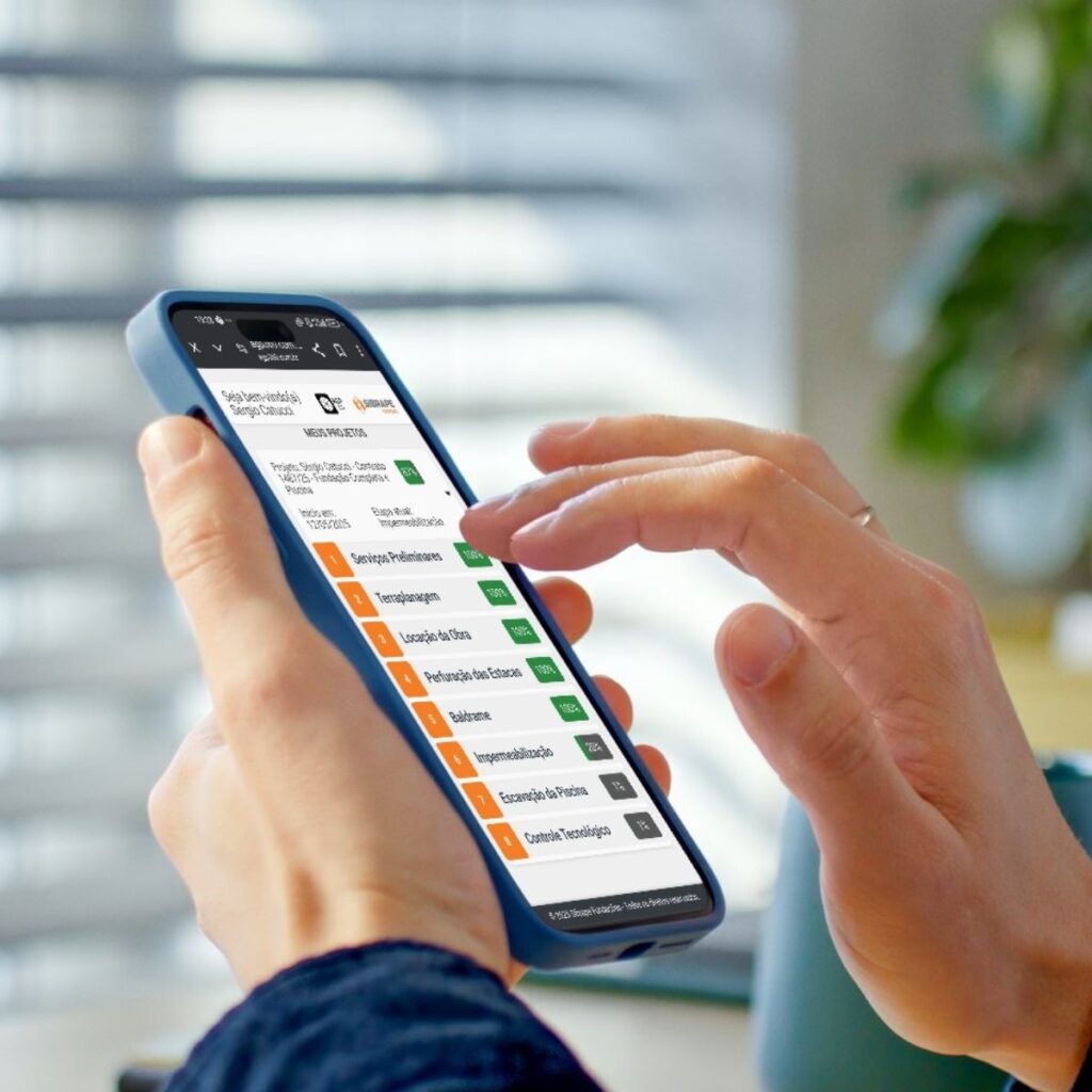 app para acompanhamento de obra da Sibrape Fundações