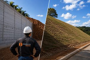 muro de arrimo ou talude